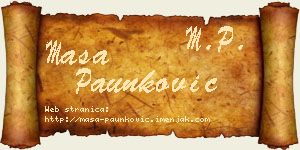 Maša Paunković vizit kartica